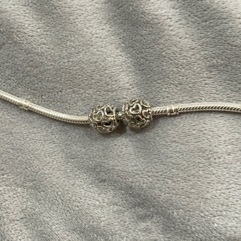 Pandora sterling silver heart charms